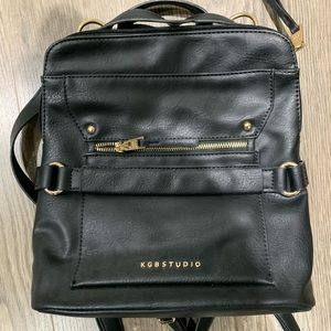 Black Leather Backpack